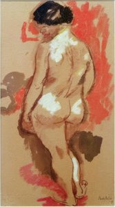Standing Nude from the Back by Max Pechstein