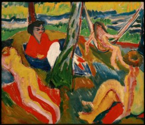 Scene in the Forest by Max Pechstein