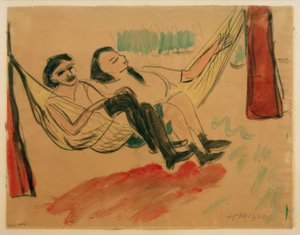 Two Girls in the Hammock I by Max Pechstein