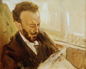 Francisco d’Andrade Reading a Newspaper by Max Slevogt