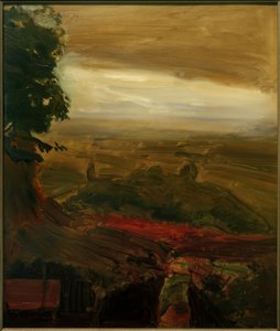 Red Arbor with Thunderclouds