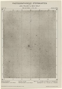 Photographic Star Charts July 6, 1904 by Max Wolf, Johann Palisa