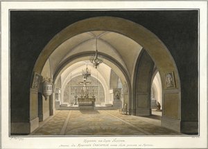 Interior of the Church of the Holy Sepulchre at the Site of Golgotha by Maxim Nikiphorovich Vorobyev
