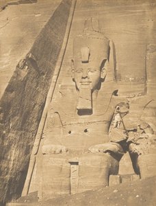 Eastern Colossus of the Speos of Phre, at Abu Simbel, Portrait of Ramses the Great by Maxime Du Camp