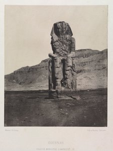 Colossal Monolith of Amenhotep III, Gournah, 1849-1851 by Maxime Du Camp