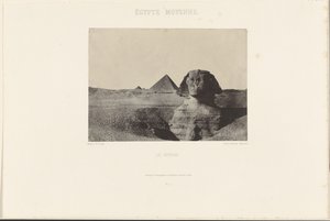 Egypt Middle. The Sphinx. by Maxime Du Camp
