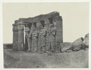 Gournah, Peristyle of the Tomb of Osymandias Ramesseum Occidental, Thebes by Maxime Du Camp