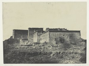 Grand Temple of Isis at Philae, General View Taken from the North; Nubia, plate 80 from the album "Egypt, Nubia, Palestine and Syria" (1852) by Maxime Du Camp