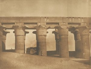 Great Colonnade of the Palace of Amenophis III, at Luxor, Thebes, 1849-50 by Maxime Du Camp