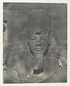 Ibsamboul, Medial Colossus (Buried) of the Speos of Phre Nubia, Palestine and Syria, plate 106 from the album "Egypt, Nubia, Palestine and Syria" (1852) by Maxime Du Camp