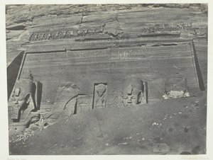 Ibsamboul, General View of the Great Temple of Ramesses II, Nubia, 1849-51, printed 1852 by Maxime Du Camp