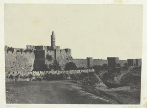 Jerusalem, Western Part of the Walls, Palestine by Maxime Du Camp