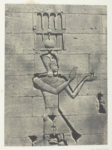 Kalabscheh, Sculptures of the Rear Facade of the Temple; Nubia, plate 91 from the album "Egypt, Nubia, Palestine and Syria" (1852) by Maxime Du Camp