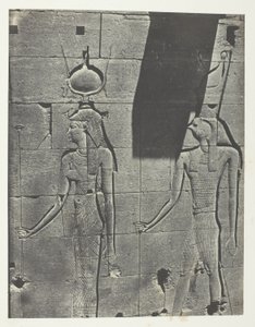 Kalabscheh, Sculptures of the Rear Facade of the Temple; Nubia, plate 92 from the album "Egypt, Nubia, Palestine and Syria" (1852) by Maxime Du Camp