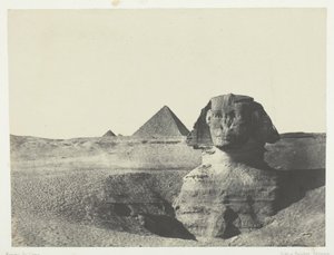 The Sphinx Seen from the Front, Middle Egypt, 1849-51, printed 1852 by Maxime Du Camp