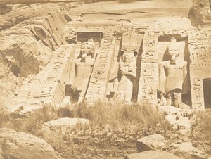 Half of the Facade of the Speos of Hathor, at Abu Simbel Southern Part by Maxime Du Camp