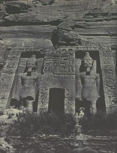 Nubie. Ibsamboul. Entrance of the Speos of Hathor by Maxime Du Camp
