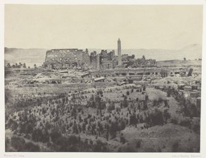 Palace of Karnak, General View of the Ruins, Taken from the East; Thebes, plate 31 from the album "Egypt, Nubia, Palestine and Syria" (1852) by Maxime Du Camp