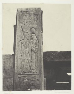 Palace of Karnak, Pillar in Front of the Granite Sanctuary; Thebes by Maxime Du Camp