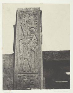 Palace of Karnak, Pillar in Front of the Granite Sanctuary, Thebes, 1849-51, printed 1852 by Maxime Du Camp