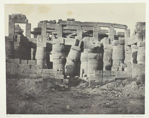 Palais de Karnak, Salle Hypostyle Prise au Nord, Thèbes by Maxime Du Camp