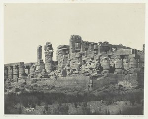 Palace of Karnak, Hypostyle Hall, Taken from the Northeast Corner, Thebes, 1849-51, printed 1852 by Maxime Du Camp