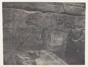 Palace of Karnak, Exterior Sculptures of the Granite Sanctuary; Thebes by Maxime Du Camp