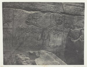 Palace of Karnak, Exterior Sculptures of the Granite Sanctuary; Thebes by Maxime Du Camp