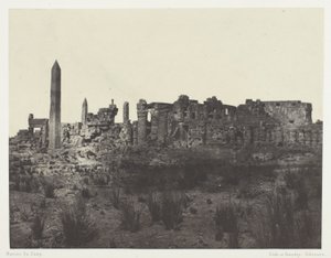 Palace of Karnak, General View of the Ruins, Taken from the North; Thebes by Maxime Du Camp