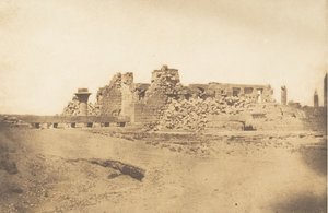 Ruines de la Salle Hypostyle du Palais de Karnac - Vue prise du Sud-Ouest, 1849-50 by Maxime Du Camp