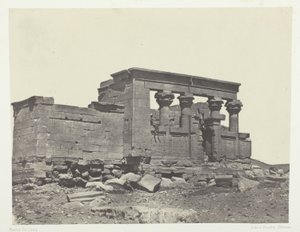 Temple of Debod, Parembole from the Itinerary of Antoninus; Nubia, plate 86 from the album "Egypt, Nubia, Palestine and Syria" (1852) by Maxime Du Camp