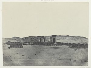 Temple and Village of Debod, Parembole from the Itinerary of Antoninus; Nubia, plate 85 from the album "Egypt, Nubia, Palestine and Syria" (1852)