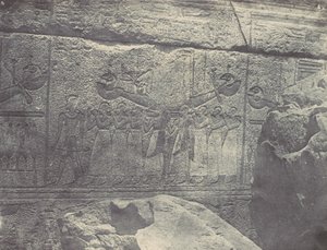 Thebes. Palais de Karnak. Sculptures extérieures du Sanctuaire de granit by Maxime Du Camp
