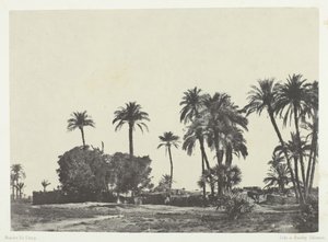 Village de Hamameh, Haute-Egypte, 1849-51, printed 1852