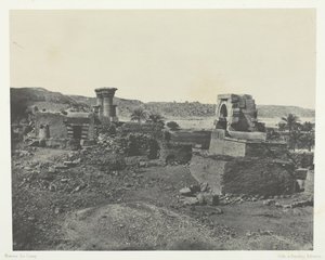 Village and Temple of the Island of Béghé, West of Philae, Nubia, 1849-51, Printed 1852