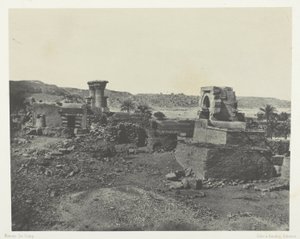 Village and Temple of the Island of Beghé, West of Philae; Nubia, plate 81 from the album "Egypt, Nubia, Palestine and Syria" (1852)