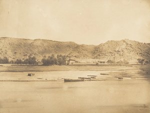View Taken from the Southeast of Philae - Cherk-el-Hesseh, 1849-50