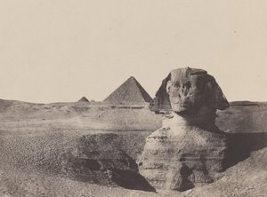 Middle Egypt, The Sphinx, December 1849, printed 1852 by Maxime Du Camp