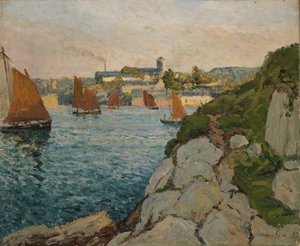 Douarnenez in Sunshine by Maxime Emile Louis Maufra