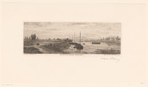 View of the Seine near Argenteuil by Maxime François Antoine Lalanne (signed by artist)