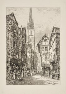 A Street in Rouen by Maxime Lalanne