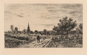 Evening Landscape (Return to the Lodgings) by Maxime Lalanne