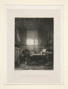 The Bedroom of Victor Hugo, pl. 11 from the suite Chez Victor Hugo by Maxime Lalanne