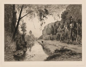The Canal at Pont-Saint-Maxence by Maxime Lalanne