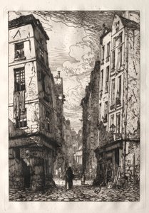 Rue des Marmousets (Old Paris) by Maxime Lalanne