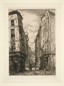 Rue des Marmousets (Old Paris) by Maxime Lalanne