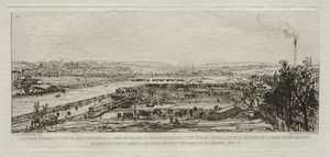 Artistic Souvenirs of the Siege of Paris: View from the Viaduct of Pont-du-Jour, 1870-71