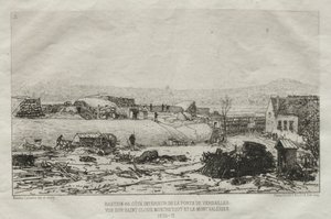 Artistic Souvenirs of the Siege of Paris: Interior Side of the Porte De Versaille by Maxime Lalanne