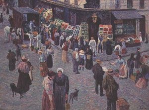 The Street of the Abbesses by Maximilien Luce