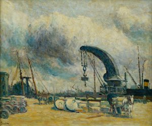 The Port, Quay at Schiedam by Maximilien Luce